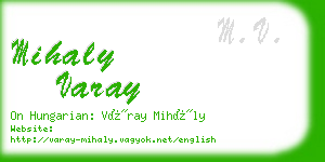 mihaly varay business card